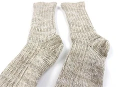 MP light brown melange strømper Quin uld (2-pak)